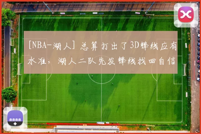 [NBA-湖人] 总算打出了3D锋线应有水准，湖人二队先发锋线找回自信心？